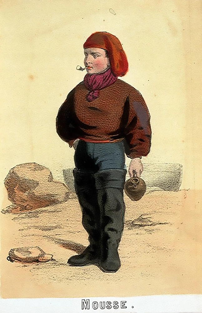 Jeune mousse français, lithographie non datée, auteur inconnu.
